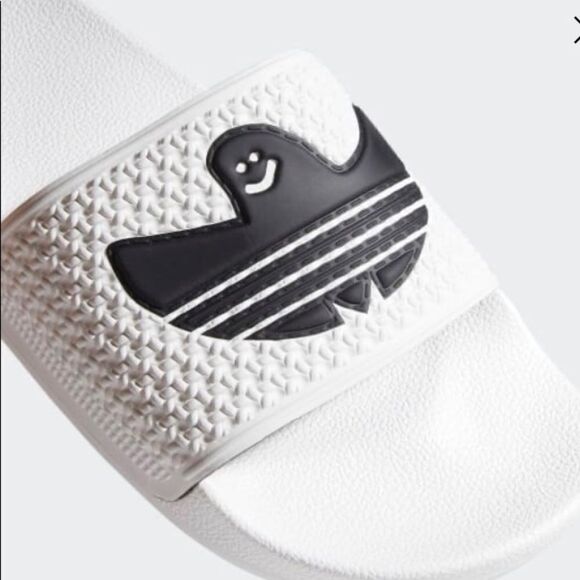 adidas White and Black Men's Sandals - Picture 1 of 6